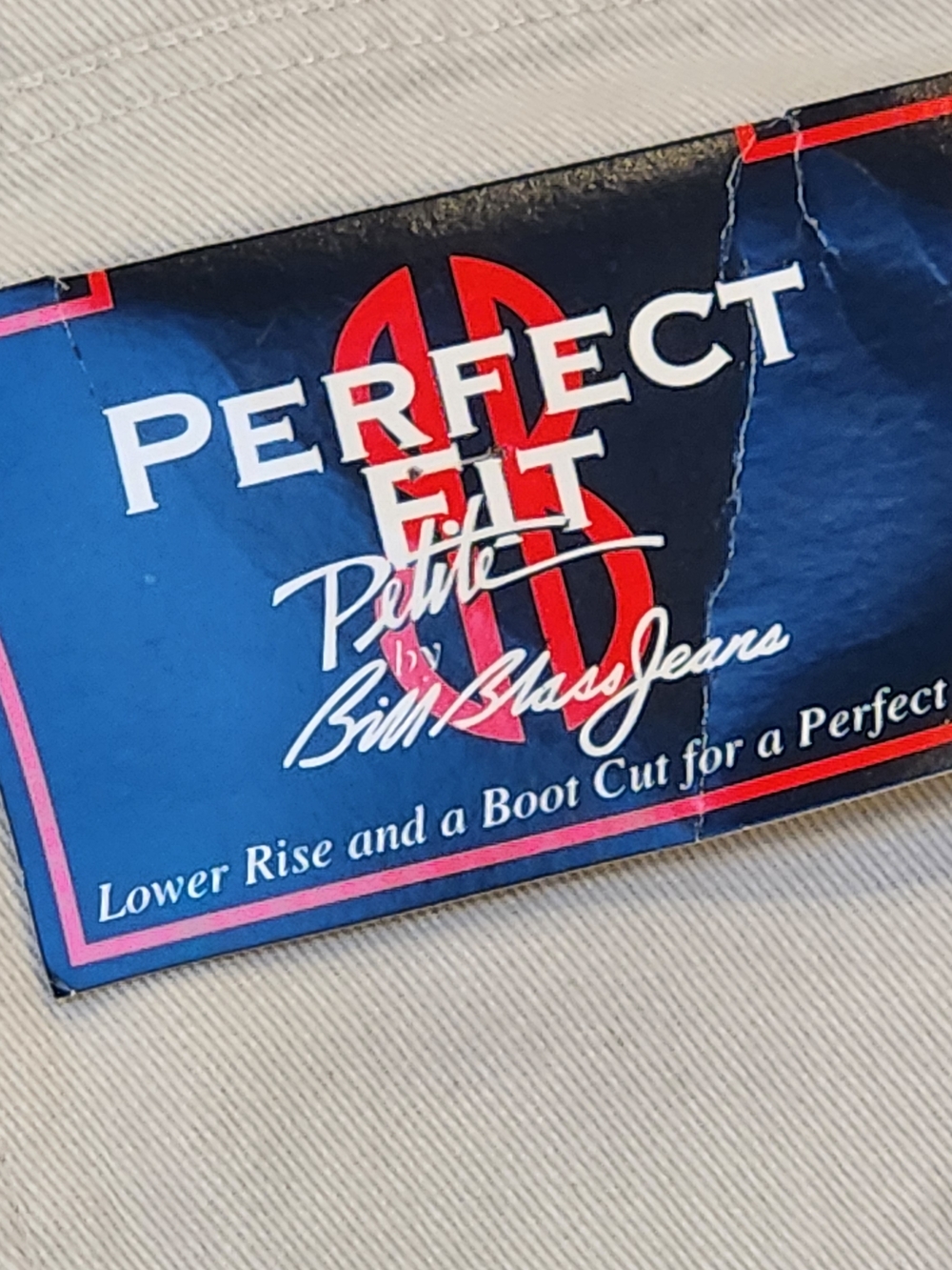 Vintage Deadstock Bill Blass Perfect Fit Petite Jeans High Rise Straight Leg 10P - Picture 9 of 12